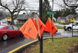 Pedestrian program has orange flags flying around Suncrest schools